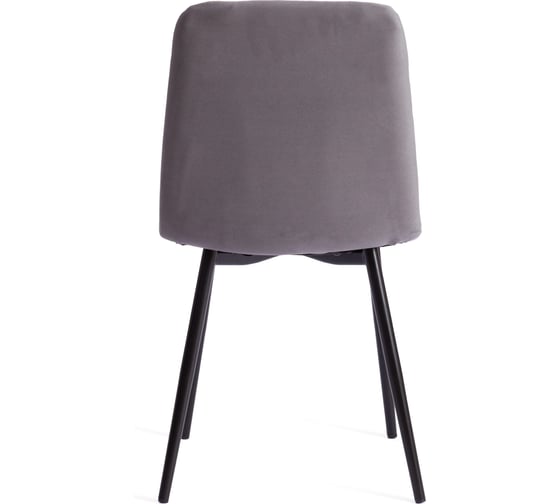 Стул Tetchair Chilly max / 1 шт. в упаковке велюр/металл , 45x54x90 см , темно-серый/черный 20031