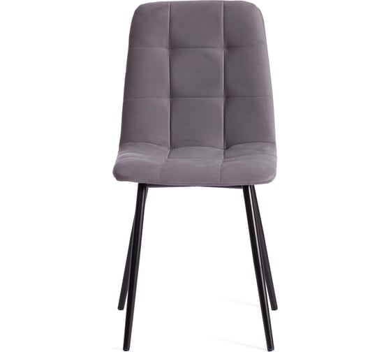 Стул Tetchair Chilly max / 1 шт. в упаковке велюр/металл , 45x54x90 см , темно-серый/черный 20031