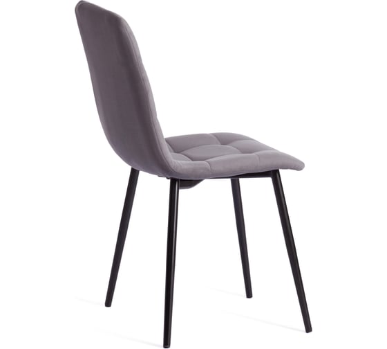 Стул Tetchair Chilly max / 1 шт. в упаковке велюр/металл , 45x54x90 см , темно-серый/черный 20031