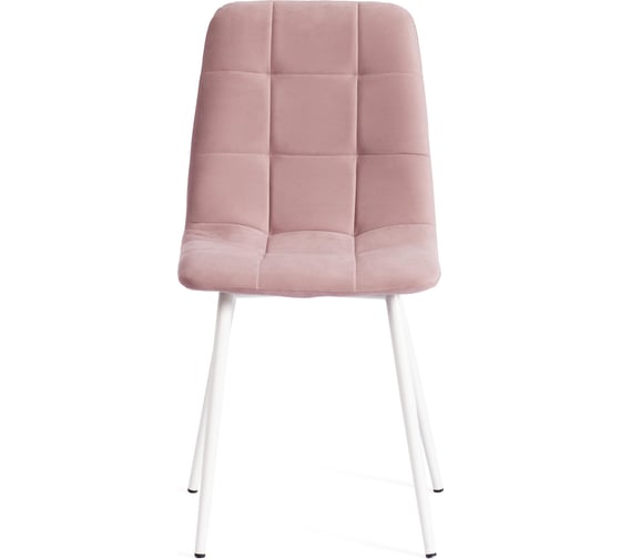 Стул Tetchair комплект 2 шт Chilly max велюр/металл , 45x54x90 см , пыльно-розовый/белый 19941