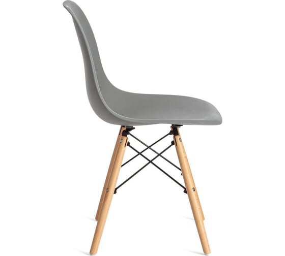 Стул Tetchair комплект 4 шт Cindy (eames) (mod. 001) дерево бук/металл/сиденье пластик, 51x46x82см, серый/grey 11466