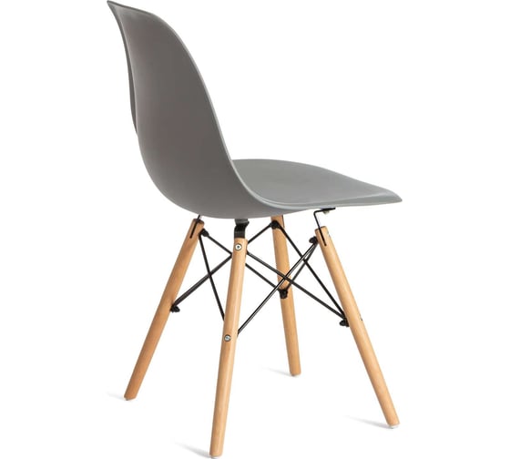 Стул Tetchair комплект 4 шт Cindy (eames) (mod. 001) дерево бук/металл/сиденье пластик, 51x46x82см, серый/grey 11466