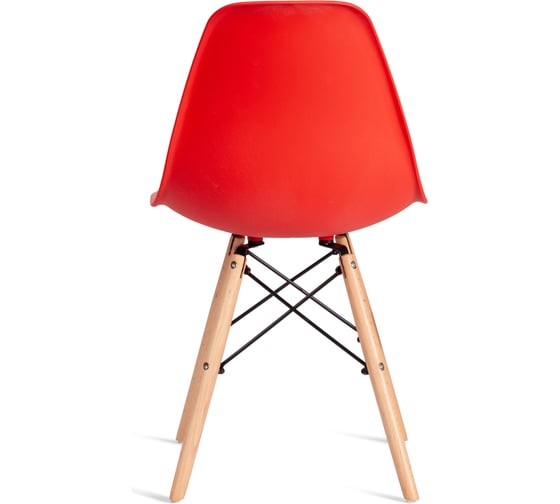 Стул Tetchair CINDY (EAMES) (mod. 1801) дерево бук/металл/сиденье пластик, 45x51x82 см, Red (красный) 21375