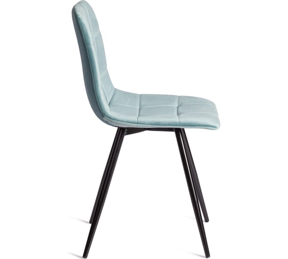Стул Tetchair комплект 4 шт Chilly (mod. 7095-1) ткань/металл, 45x53x88 см, высота до сиденья 50 см, мятный barkhat 88/черный 19649