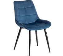 Стул Tetchair комплект 4 шт Abruzzo ( mod. 8060 ) металл/вельвет, 52x63x85 см, синий (hlr 63)/черный 19235
