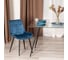 Стул Tetchair комплект 4 шт Abruzzo ( mod. 8060 ) металл/вельвет, 52x63x85 см, синий (hlr 63)/черный 19235 10