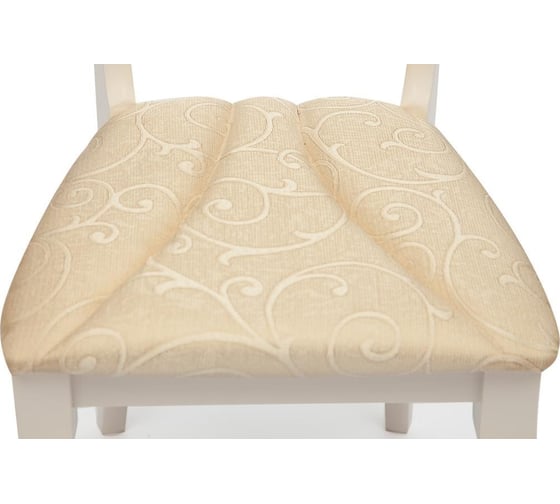 Стул Tetchair комплект 2 шт Opera ( op-sc ) дерево гевея, 45x53x97см, ivory white (слоновая кость 2-5), ткань бежевая (a168b) 12494