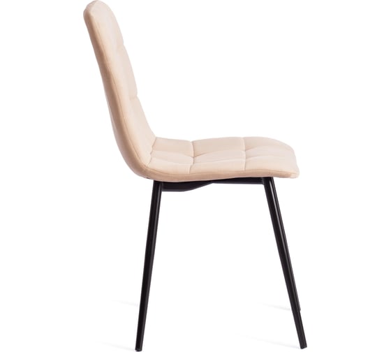 Стул Tetchair 2 шт chilly max велюр/металл , 45x54x90 см , бежевый/черный 19943