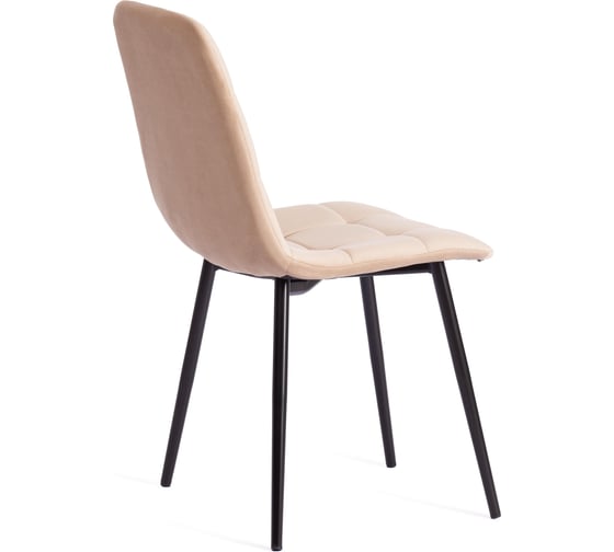 Стул Tetchair 2 шт chilly max велюр/металл , 45x54x90 см , бежевый/черный 19943