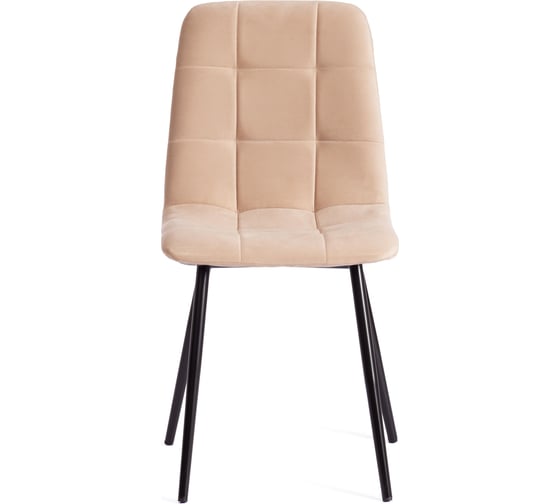 Стул Tetchair 2 шт chilly max велюр/металл , 45x54x90 см , бежевый/черный 19943