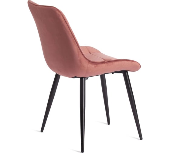 Стул Tetchair комплект 4 шт. abruzzo ( mod. 8060 ) металл/вельвет, 52x63x85 см, коралловый (hlr 44)/черный 19236