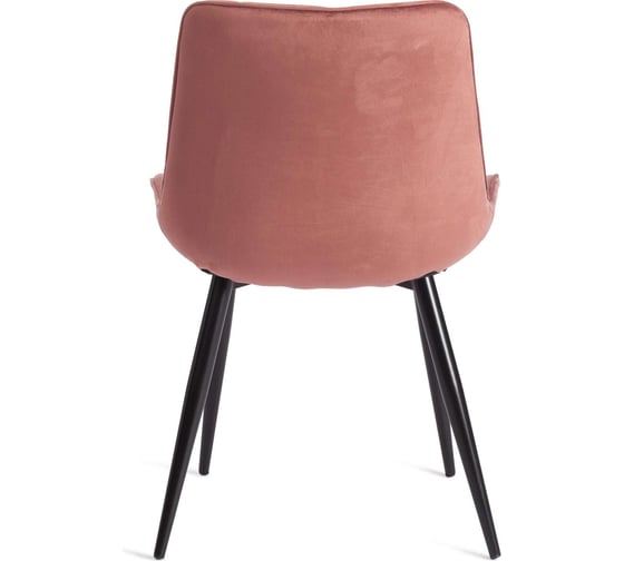 Стул Tetchair комплект 4 шт. abruzzo ( mod. 8060 ) металл/вельвет, 52x63x85 см, коралловый (hlr 44)/черный 19236
