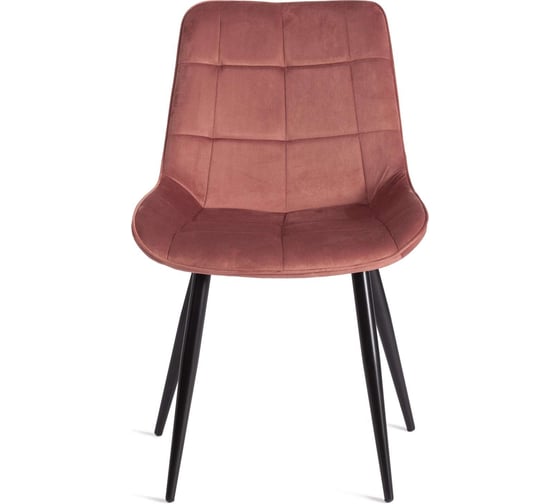 Стул Tetchair комплект 4 шт. abruzzo ( mod. 8060 ) металл/вельвет, 52x63x85 см, коралловый (hlr 44)/черный 19236