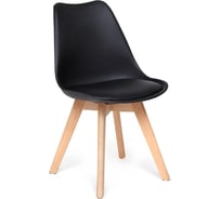 Стул Tetchair Tulip (mod. 73-1) / 1 шт. в упаковке дерево/пластик/экокожа, 47,5x55x80 см, черный 20222