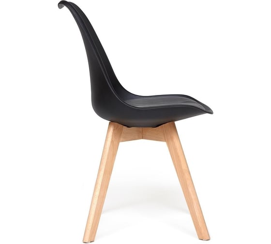 Стул Tetchair Tulip (mod. 73-1) / 1 шт. в упаковке дерево/пластик/экокожа, 47,5x55x80 см, черный 20222