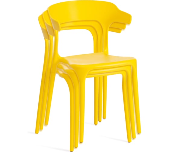 Стул Tetchair Ton (mod. pc33) / 1 шт. в упаковке пластик, 49x52x74 см, yellow (желтый) 11 20581