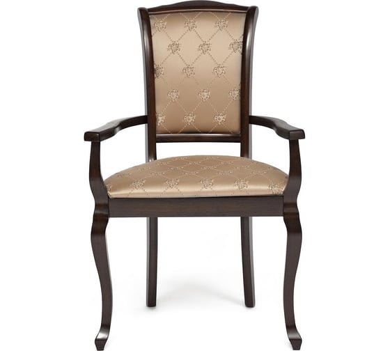 Кресло Tetchair Geneva (gn-ac ) / 1 шт. в упаковке дерево гевея, 60x54x96см, tobacco, ткань золотистые цветы (sk-gf) 19441