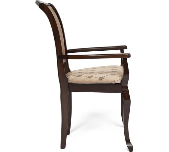 Кресло Tetchair Geneva (gn-ac ) / 1 шт. в упаковке дерево гевея, 60x54x96см, tobacco, ткань золотистые цветы (sk-gf) 19441