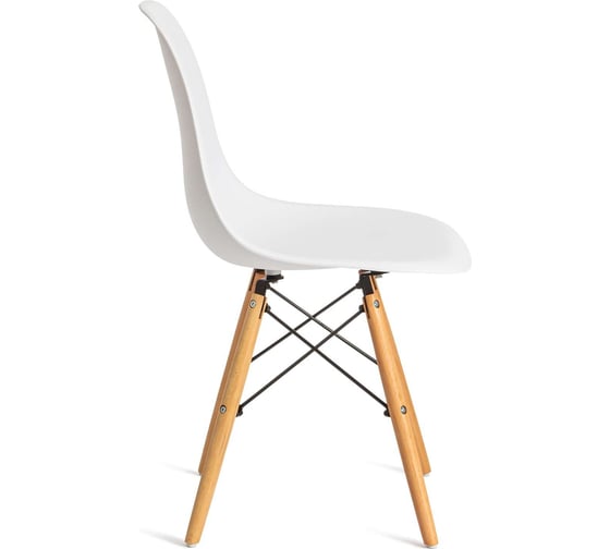 Стул Tetchair комплект 4 шт Cindy (eames) (mod. 001) дерево бук/металл/сиденье пластик, 51x46x82см, white (белый) 10698