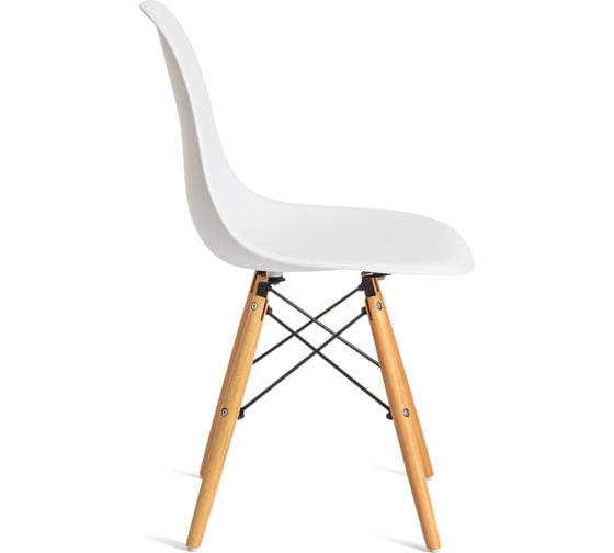Стул Tetchair комплект 4 шт Cindy (eames) (mod. 001) дерево бук/металл/сиденье пластик, 51x46x82см, white (белый) 10698 1