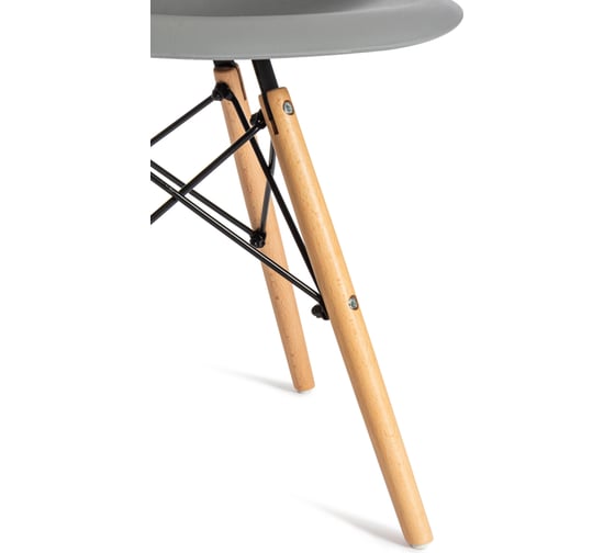 Стул Tetchair Cindy (eames) (mod. 001) / 1 шт. в упаковке дерево бук/металл/сиденье пластик, 51x46x82.5см, серый/grey 14217