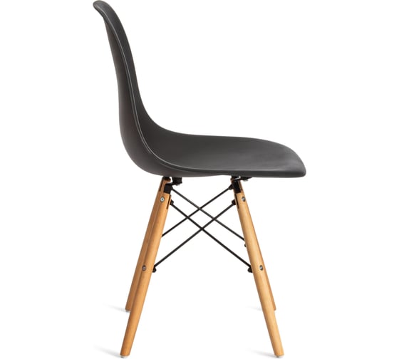 Стул Tetchair комплект 4 шт Cindy (eames) (mod. 001) дерево бук/металл/сиденье пластик, 51x46x82см, черный/black 11465