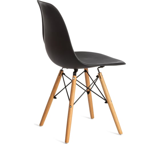 Стул Tetchair комплект 4 шт Cindy (eames) (mod. 001) дерево бук/металл/сиденье пластик, 51x46x82см, черный/black 11465