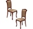 Стул Tetchair комплект 2 шт Geneva ( gn-sc ) дерево гевея, 46x52x96см, maf brown, ткань золотистые цветы (sk-gf) 10235 2