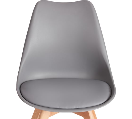 Стул Tetchair Tulip (mod. 73-1) / 1 шт. в упаковке дерево/пластик/экокожа, 47,5x55x80 см, серый 20221