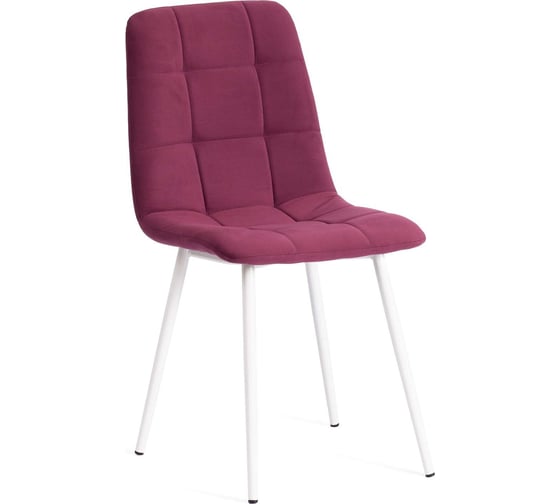Стул Tetchair комплект 2 шт Chilly max велюр/металл , 45x54x90 см , тёмная фуксия/белый 19942