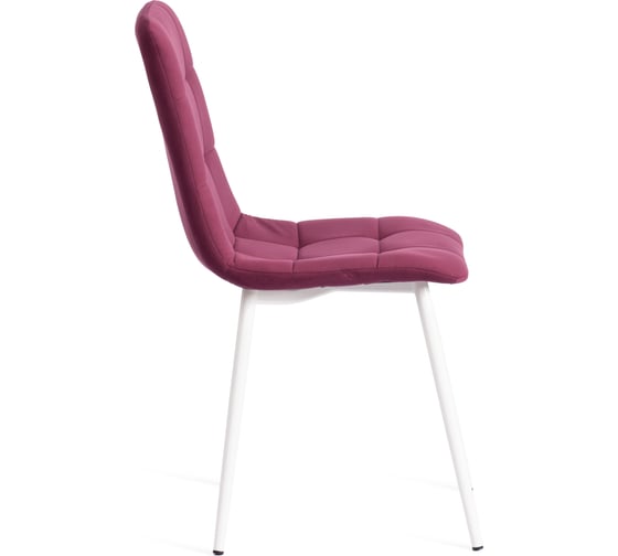 Стул Tetchair комплект 2 шт Chilly max велюр/металл , 45x54x90 см , тёмная фуксия/белый 19942