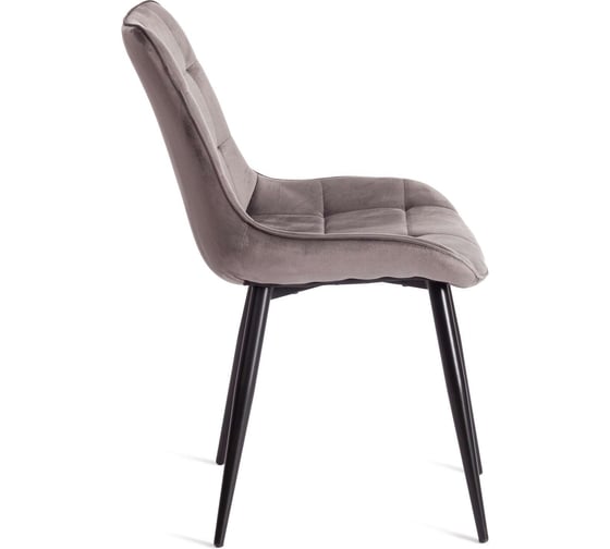Стул Tetchair комплект 4 шт Abruzzo ( mod. 8060 ) металл/вельвет, 52x63x85 см, светло-серый (hlr 24)/черный 19232