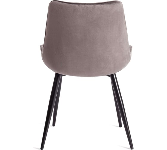 Стул Tetchair комплект 4 шт Abruzzo ( mod. 8060 ) металл/вельвет, 52x63x85 см, светло-серый (hlr 24)/черный 19232