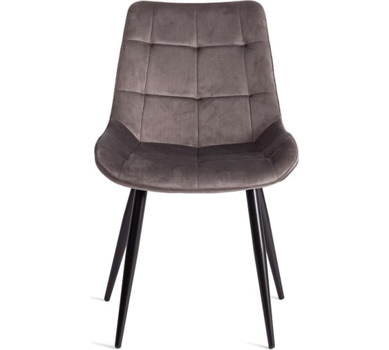 Стул Tetchair комплект 4 шт Abruzzo ( mod. 8060 ) металл/вельвет, 52x63x85 см, светло-серый (hlr 24)/черный 19232