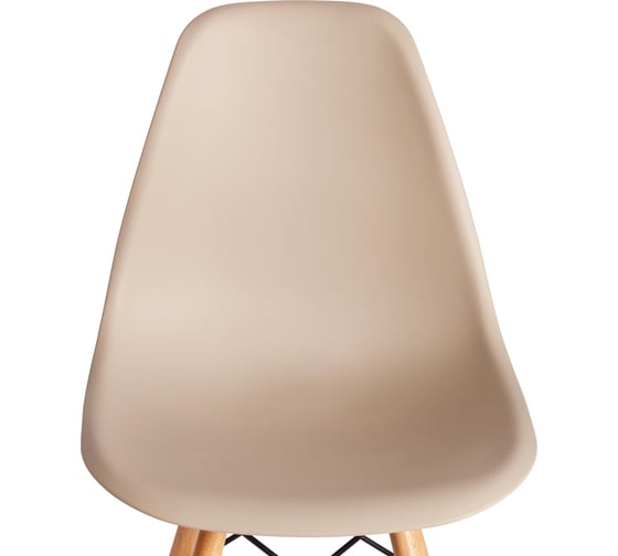 Стул Tetchair 4 шт Cindy (eames) (mod. 1801) дерево бук/металл/сиденье пластик, 45x51x82 см, beige (бежевый) 19827