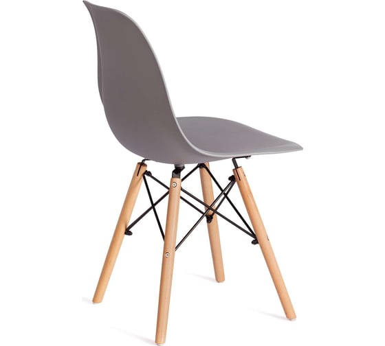 Стул Tetchair 4 шт Cindy (eames) (mod. 1801) дерево бук/металл/сиденье пластик, 45x51x82 см, light grey (светло-серый) 19828