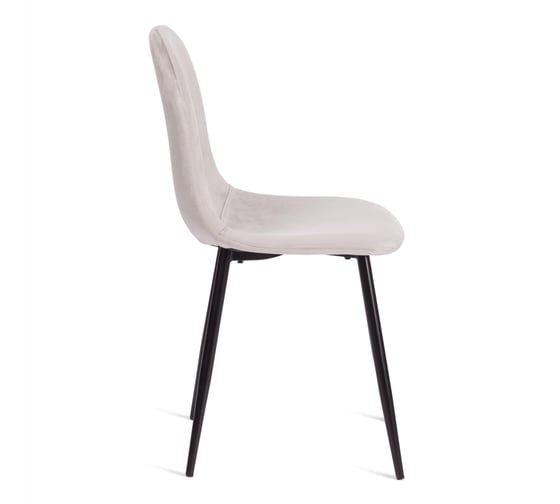 Стул Tetchair комплект 4 шт Breeze (mod. 4724) вельвет/металл, 44x53x87 см, light grey (светло-серый) hlr14 / черный 20092