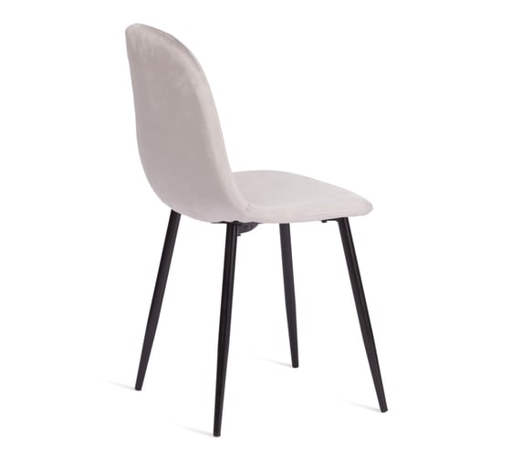 Стул Tetchair комплект 4 шт Breeze (mod. 4724) вельвет/металл, 44x53x87 см, light grey (светло-серый) hlr14 / черный 20092