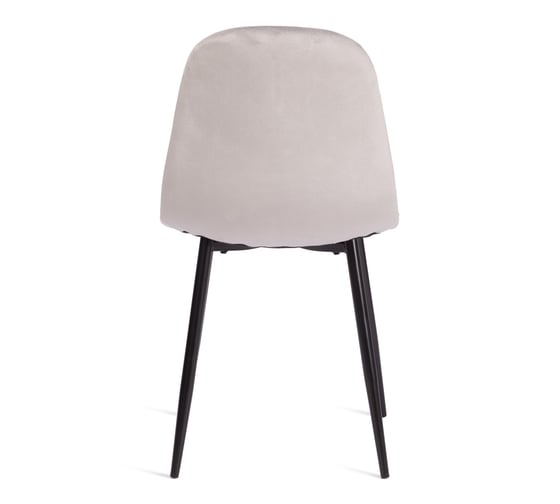 Стул Tetchair комплект 4 шт Breeze (mod. 4724) вельвет/металл, 44x53x87 см, light grey (светло-серый) hlr14 / черный 20092