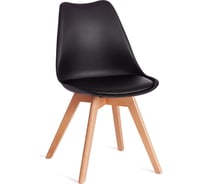 Стул Tetchair комплект 4 шт Tulip (mod. 73-1) дерево/пластик/экокожа, 47,5x55x80 см, черный 20187