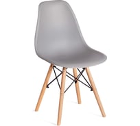 Стул Tetchair cindy (eames) (mod. 1801) / 1 шт. в упаковке дерево бук/металл/сиденье пластик, 45x51x82 см, light grey (светло-серый) 20246