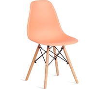 Стул Tetchair Сindy (EAMES) (mod. 1801) дерево бук/металл/сиденье пластик, 45x51x82 см, Orange (Оранжевый) 21374