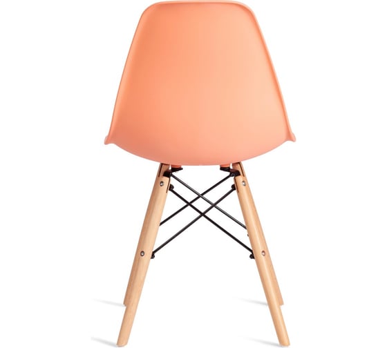 Стул Tetchair Сindy (EAMES) (mod. 1801) дерево бук/металл/сиденье пластик, 45x51x82 см, Orange (Оранжевый) 21374