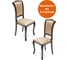 Стул Tetchair комплект 2 шт Geneva ( gn-sc ) дерево гевея, 46x52x96см, tobacco, ткань золотистые цветы (sk-gf) 9182 2