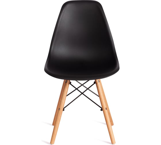 Стул Tetchair 4 шт Cindy (eames) (mod. 1801) дерево бук/металл/сиденье пластик, 45x51x82 см, black (черный) 19829