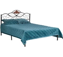 Кровать Tetchair Federica (mod. at-881) дерево гевея/металл, 160x200 см (queen bed), красный дуб/черный 20105