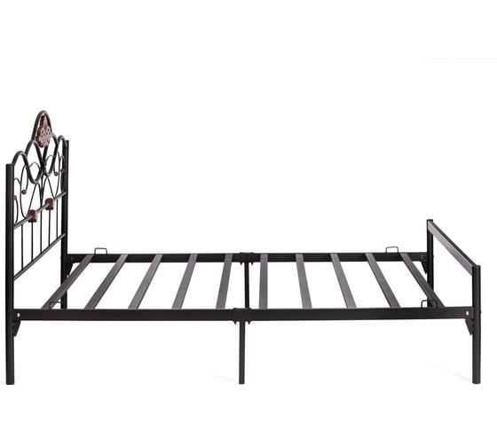 Кровать Tetchair Federica (mod. at-881) дерево гевея/металл, 160x200 см (queen bed), красный дуб/черный 20105