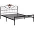 Кровать Tetchair Federica (mod. at-881) дерево гевея/металл, 160x200 см (queen bed), красный дуб/черный 20105 2