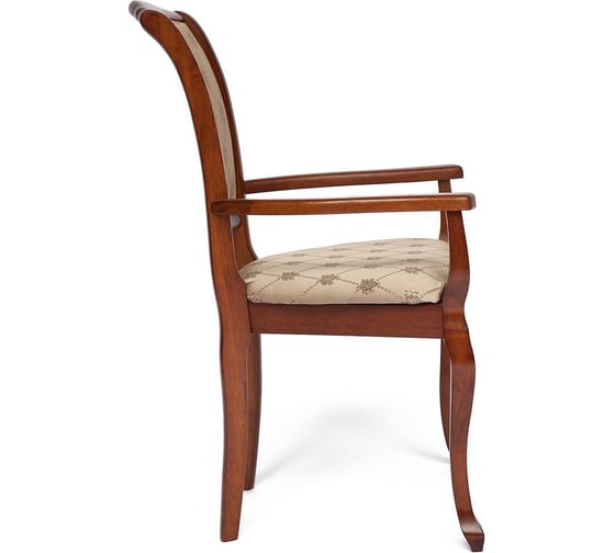 Кресло Tetchair комплект 2 шт Geneva (gn-ac ) дерево гевея, 60x54x96см, maf brown, ткань золотистые цветы (sk-gf) 10407