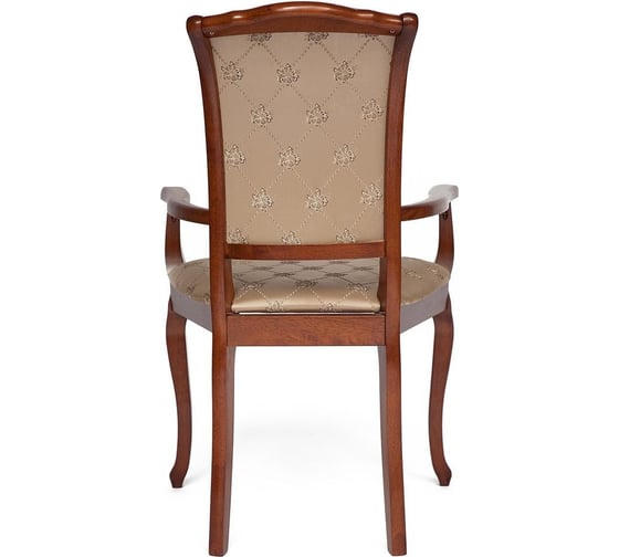 Кресло Tetchair комплект 2 шт Geneva (gn-ac ) дерево гевея, 60x54x96см, maf brown, ткань золотистые цветы (sk-gf) 10407